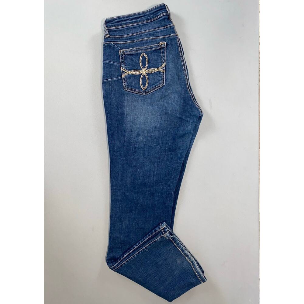 Aura by Wrangler Bootcut 5-Pocket Stretch Denim Jeans. Medium Wash, Women's 12. - Picture 2 of 9